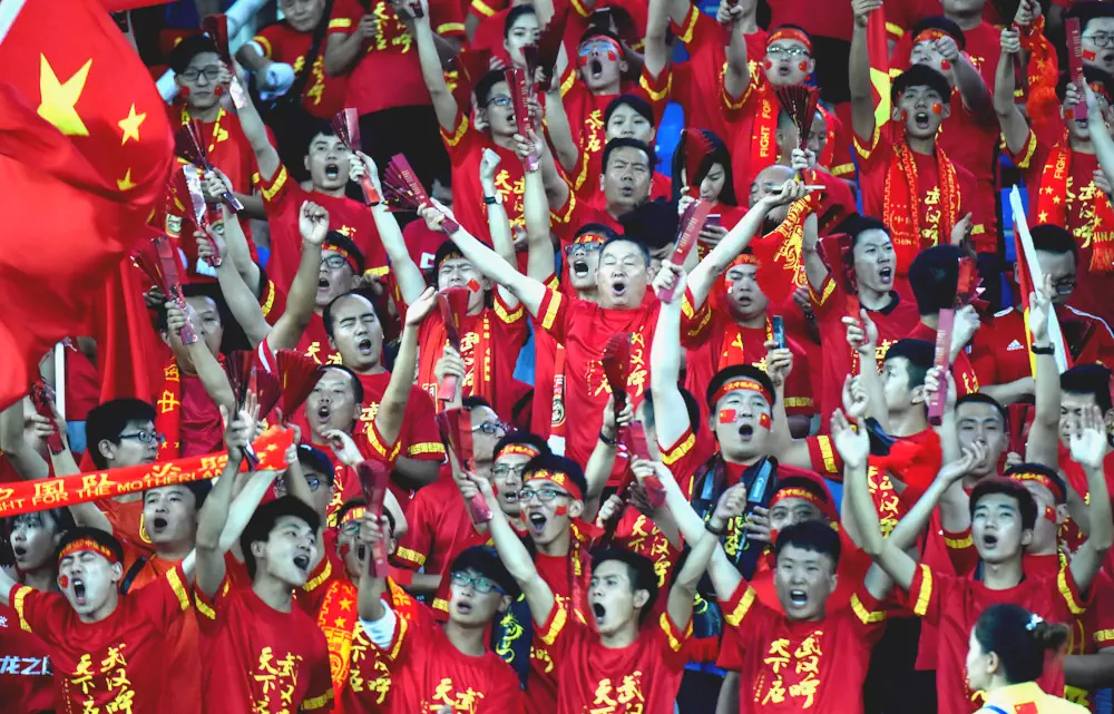 Les fans de football chinois